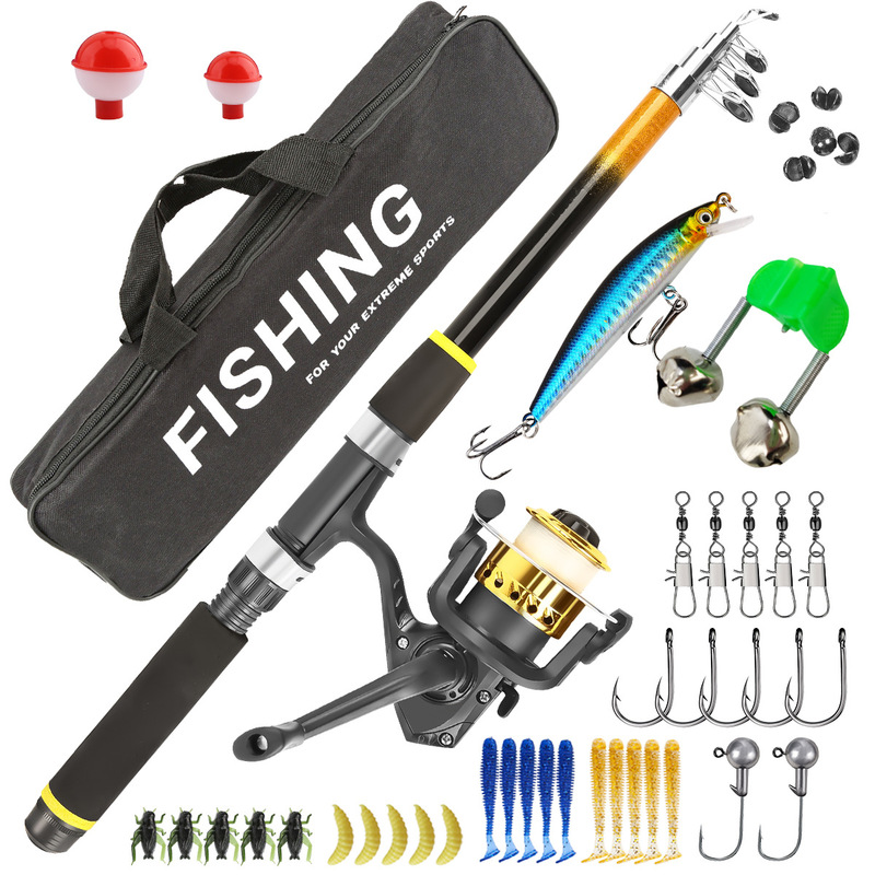 Freshwater Line - Set Joran Pancing Teleskopik Fiberglass, Reel